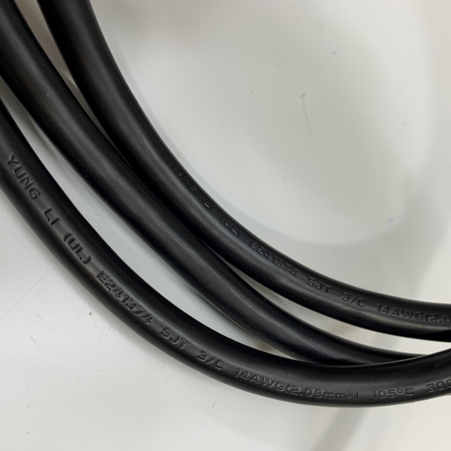 Dây Nguồn APC Power Cord C13 to C14 6Ft Dài 1.8M 15A 250V 14AWG 3x2.08mm² VW-1 105°C CSA SJT UL Cable OD 9.4mm- Black AP9870 in Taiwan