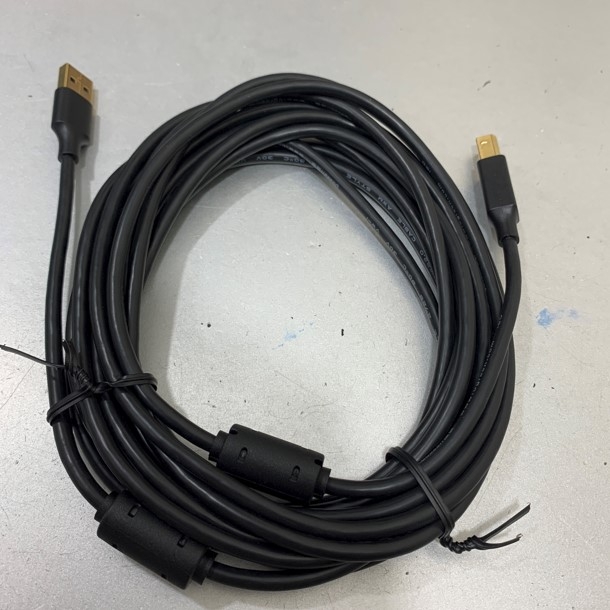 Cáp Lập Trình USB 2.0 Type A Male to Type B Male Cable 5M For PLC CNC NC DNC Machine Communication Software Download Data Update Firmware