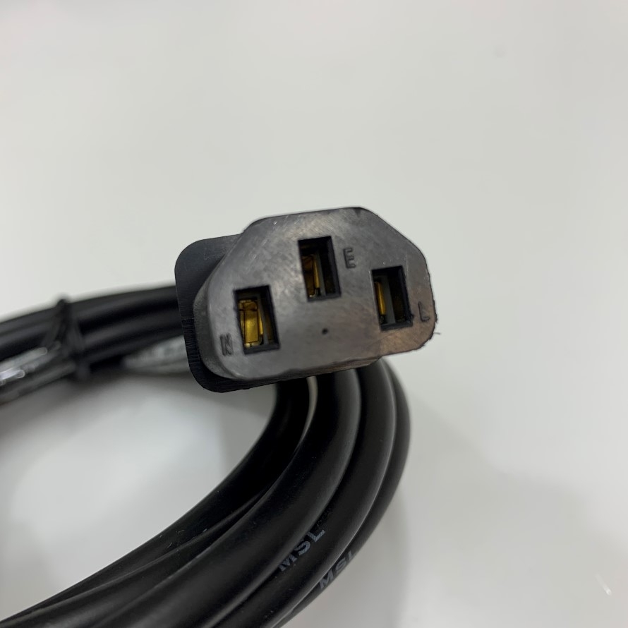 Dây Nguồn Cisco CAB-C13-C14-1.8M 6Ft Dài 1.8M AC Power Cord 10A 250V 18AWG 3x0.824mm² VW-1 105°C CSA SJT UL Cable OD 6.4mm E204978 MSL-Black