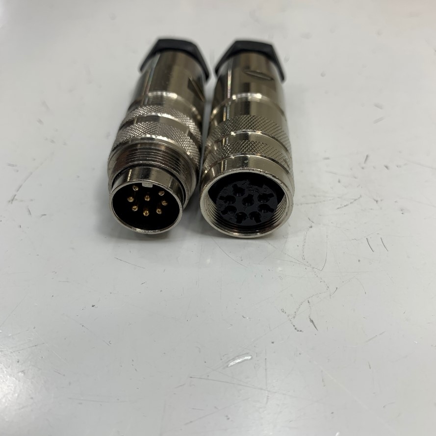 Bộ Jack AISG 8 Pin FS1 Type Male to Female M16 Connector For Control Cable Conductors MCU To RCU, Servo Drive Encoder Control Cable