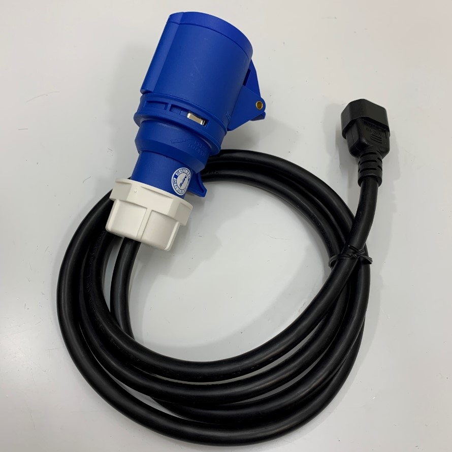 Dây Nguồn C14 Plug to 332C6 Connector Power Cord 16Amps 250V H05VV-F 3x2.08mm² 14AWG 105°C CSA SJT UL OD 9.4mm Cable Length 1.8M
