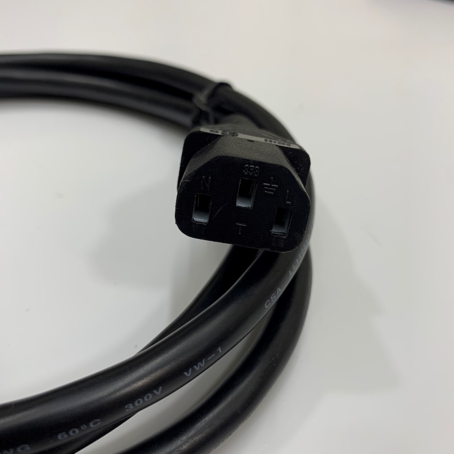 Dây Nguồn Thiết Bị Chuyên Dụng Đắt Tiền Cisco CAB-C13-CBN 1.8M 6Ft Cabinet Jumper Power Cord C13 to C14 Power 13A 250V 16AWG 3x1.31mm² VW-1 75°C CSA SJT UL Cable OD 8.4mm Volex in China