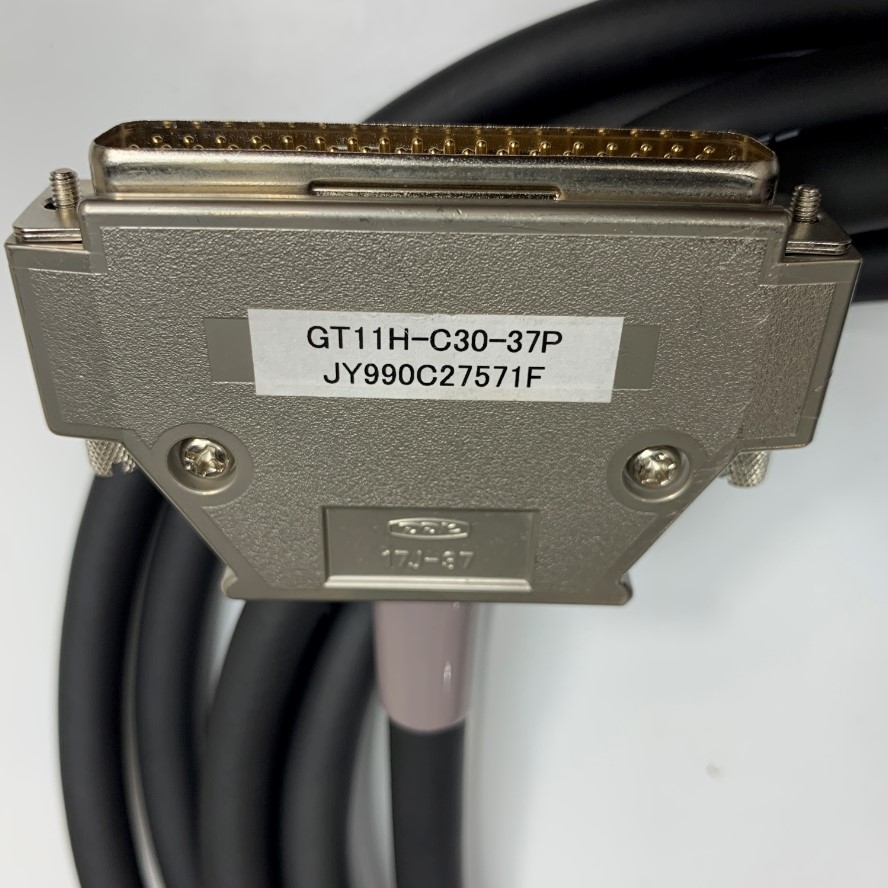 Cáp 3M 10ft GT11H-C30-37P Mitsubishi Communication Cable Connector DDK 17J-37 DB37 Male to 32 Pin Female Position Circular DDK Cable E13868 20276 VW-1 TACHII OD 10mm