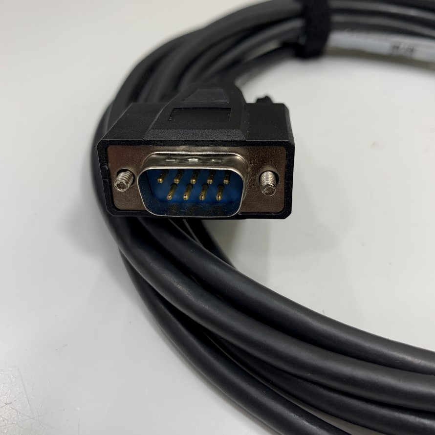 Cáp Lập Trình 3M 10ft Mitsubishi PLC Melsec FX Series With HMI Weintek MT8072iP Programming Cable RS-422 Connector MD8M to DB9 Male Cable Shielded Molex E116273 28AWG 80°C