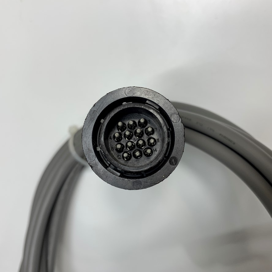 Cáp 3M 10ft SMEMA COM 12-44144_B_E03KD+ Connector AMP 182649-1 SMEMA 14 Pin Male to Male Cable E360614 UL CL2 24AWG STYLE 2576 80C 150V OD 7.8mm For Signal Motor Cable