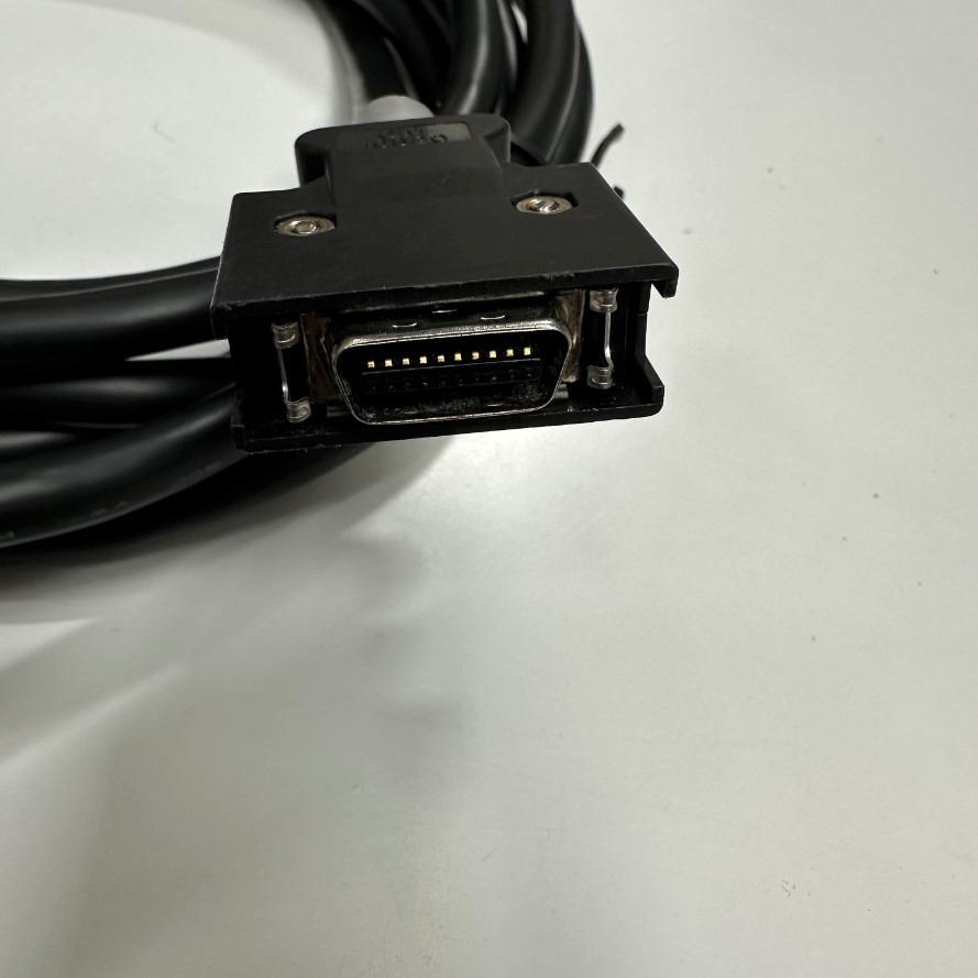 Cáp 5M 17ft MR-J4CBL20-CN3-5M Mitsubishi Shielded Cable Connector MDR 20 Pin Male to 20 Core Open End For Mitsubishi Servo Drive MR-J5-B/MR-J5-G/MR-JET/MR-J4-B /MR-JE-B Communication I/O Cable