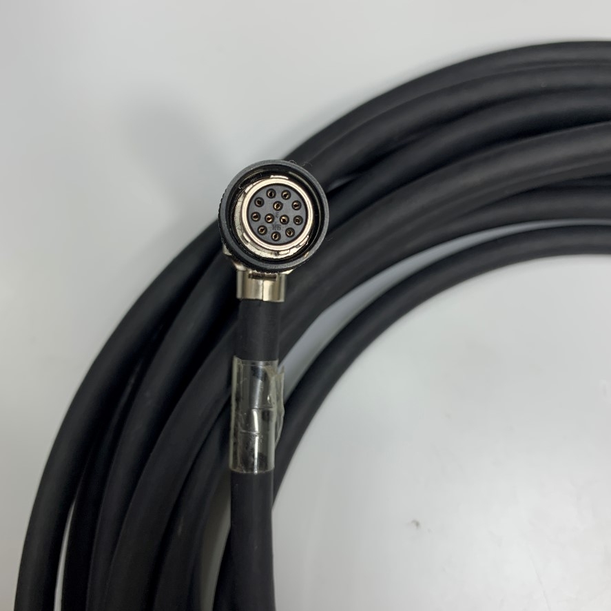Cáp 6M 20ft XS1-28B00-06W019 LVDS Camera Right Angle Hirose HR10A-10P-12P(73) 12 Pin Female to RJ45 Male Cable DATACON 4x2x0.15 LEONI OD 7.0mm For Industrial Camera Cable