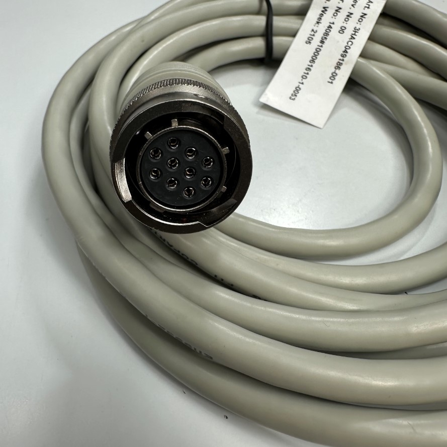 Cáp 3M 10ft Original ABB 3HAC049186-001 CPCS Floor IRC5C Robot Control Encoder Signal Cable Connector Hirose 10 Pin Female to 12 Core Open End