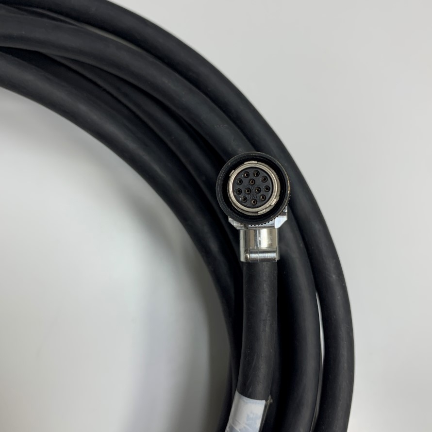 Cáp 6M 20ft 06W021-28B00-XS1 EKRK 134123/LVDS Camera Right Angle Hirose HR10A-10P-12P(73) 12 Pin Female to RJ45 Male Cable 4x2x23AWG OD 8.0mm For Industrial Camera Cable