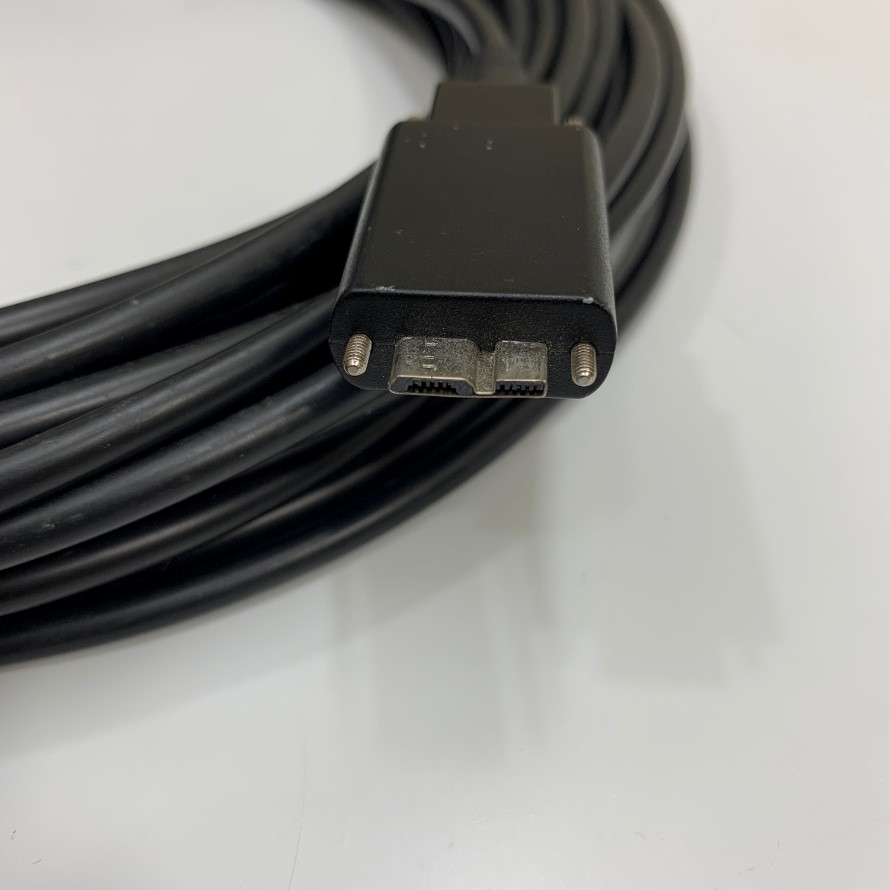 Cáp USB 3.0 Type A to Micro B Male Dài 15.8M With Double Screw Locking Industrial Camera EP USB3 Hybrid Cable U-20 4.8mm C2021062301-001