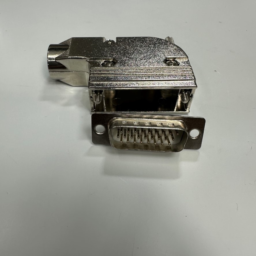 Đầu Jack Norcomp DB26 Male D-Sub Solder Wire Connector /Hood Kit Right Angle Metal Fe For industrial Servo Motor, Medical Interface I/O Control Cable, Studio Audio Cable