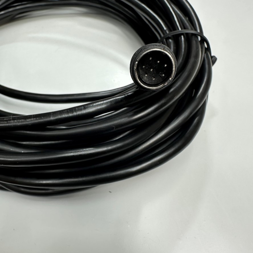 Cáp 10M 33ft RS-422 Communication Shielded Cable Mini Din 8 Pin Male to DB9 Female For PLC Mitsubishi FX Series witch HMI Wecon i Series, PI3102ie