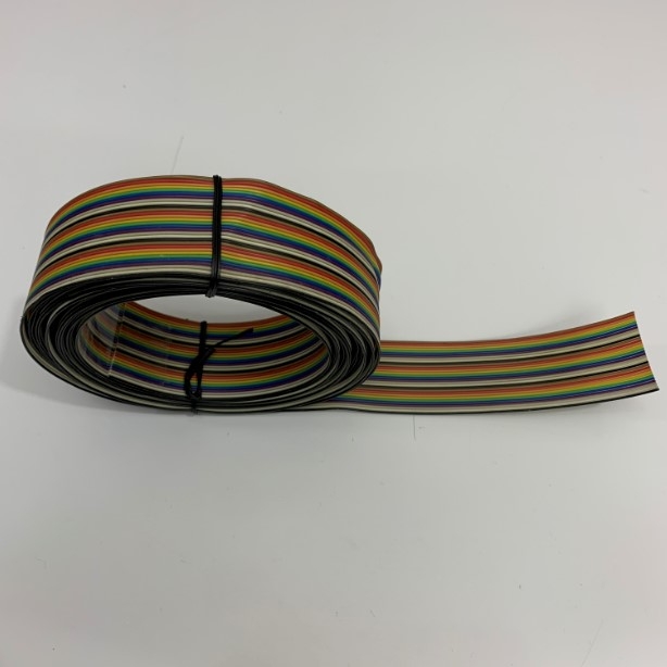 Cáp Bẹ Nhiều Mầu GENERIC Flat Ribbon Cable 30 Pin Rainbow IDC 30 Wire 1.27mm Pitch 10 Meters 38.1mm Width 26AWG 300V