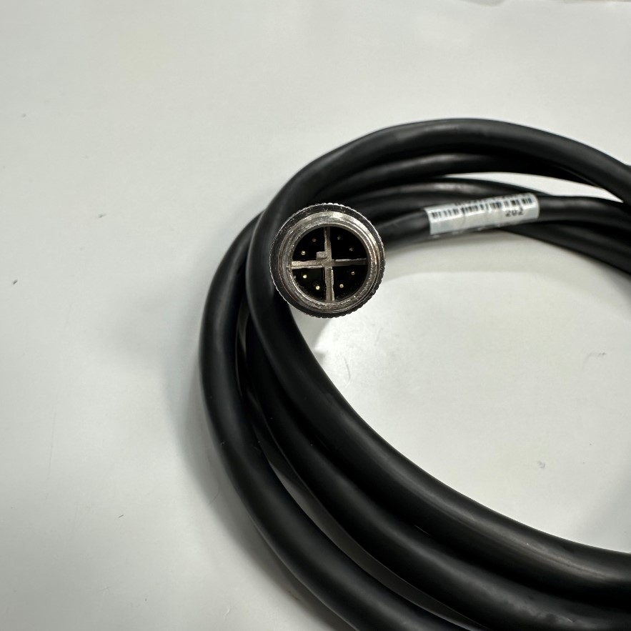 Cáp 1.5M 5ft DK-K-XC-M12EN-M8SR-1.5M-R Shielded Cable Connector M12 X-Code 8 Pin Male to RJ45 For M12 Industrial Ethernet Cable