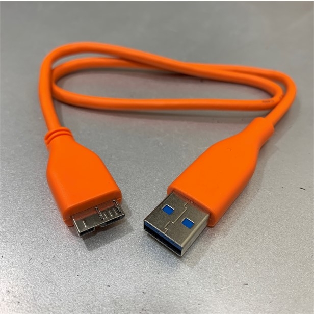 Cáp USB 3.0 Type A to Type Micro B Dài 47Cm Orange For Ổ Cứng Cắm Ngoài 2.5 inch Hardisk Eksternal WD, Seagate, Hitachi