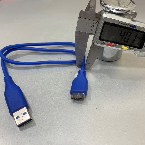 Cáp USB 3.0 Type A to Type Micro B Dài 47Cm Blue Cable For Ổ Cứng Cắm Ngoài 2.5 inch Hardisk Eksternal WD, Seagate, Hitachi