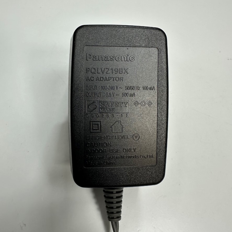 Adapter 6.5V 500mA Panasonic PQLV219 Connector Size 4.8mm x 1.7mm x 15mm For Điện Thoại Bàn Mẹ Con Kéo Dài Panasonic KX-TGM450