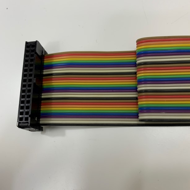 Cáp Bẹ Nhiều Mầu IDC 30 Pin 2.54mm Pitch Female Connector Type A Flat Rainbow Color Ribbon Cable Dài 0.5M