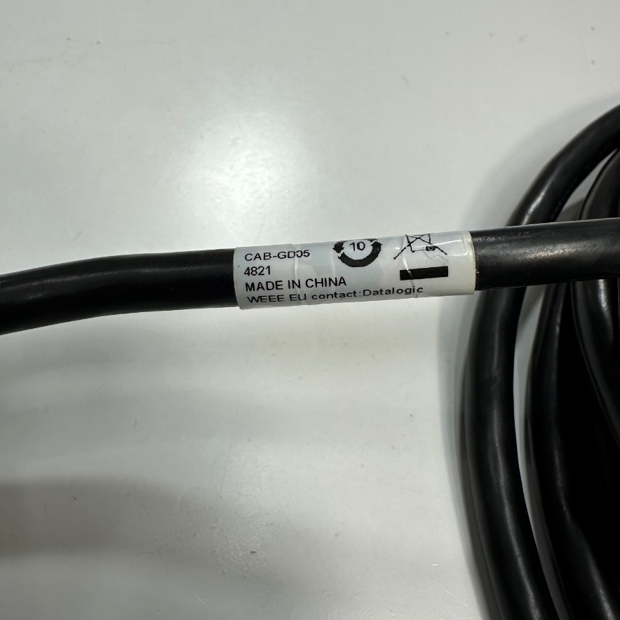 Cáp 5M 17ft DATALOGIC CAB-GD05 Cable Connector M12 A-Code Straight 17 Pin Female to Open Cable For Matrix 220™  Datalogic Barcode Scanner Cable