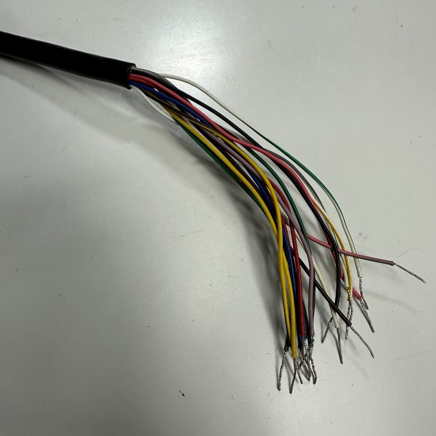 Cáp 5M 17ft DATALOGIC CAB-GD05 Cable Connector M12 A-Code Straight 17 Pin Female to Open Cable For Matrix 220™  Datalogic Barcode Scanner Cable