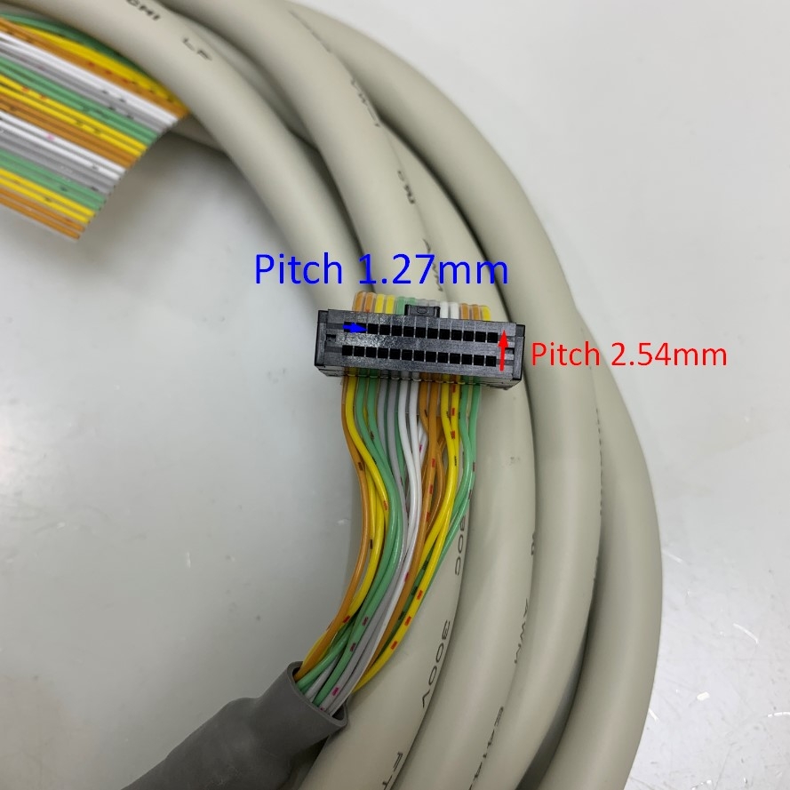 Cáp Điều Khiển LEC-CN5-1 I/O Cable 1.5M 5ft SMC Cable IDC 26 Pin Female Pitch 1.27mm to 26 Core Cable HITACHI E41447-HCV For SMC LE Series Actuator I/O Step Motor Controller