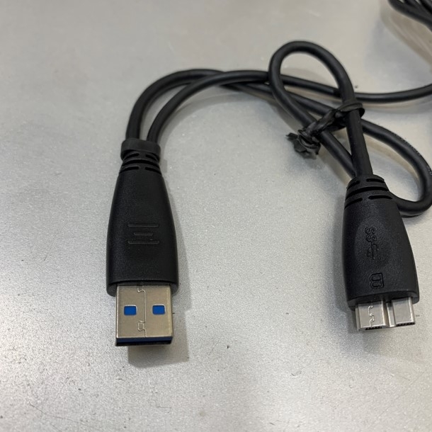 Cáp USB 3.0 Type A to Type Micro B Cable + USB 2.0 Power Supply For Ổ Cứng Cắm Ngoài 2.5 inch Hardisk Eksternal WD, Seagate, Hitachi Dài 0.47M