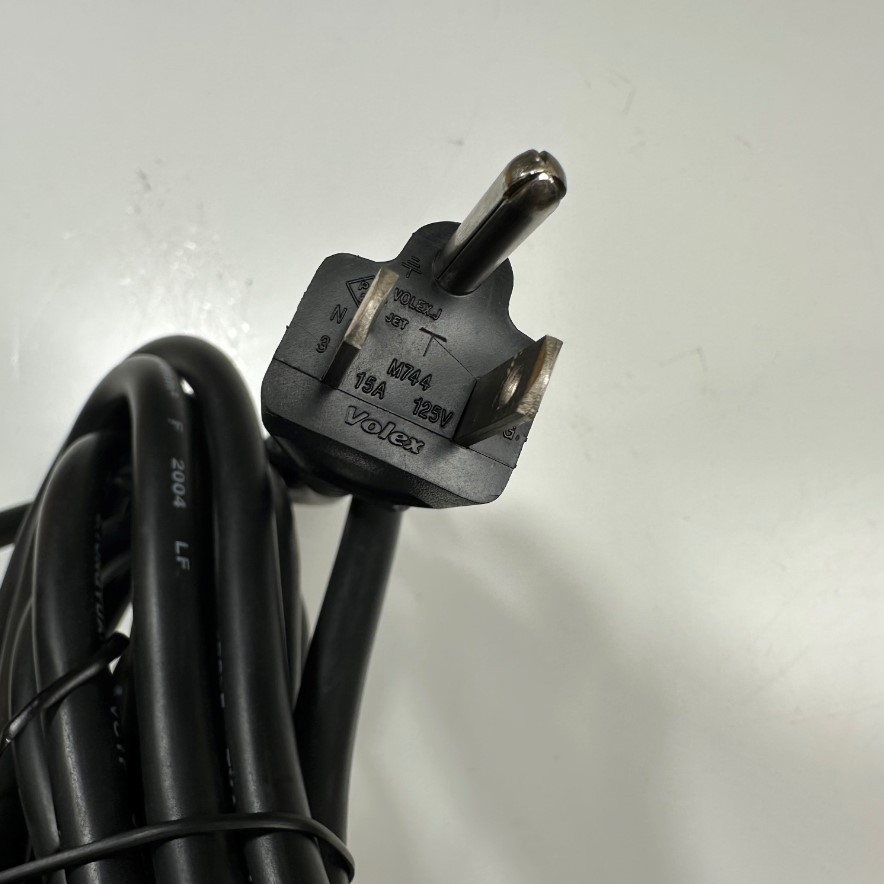 Dây Nguồn 3.6M 12ft Volex AC Power Cord NEMA 5-15P to C19 15A 125V/250V 14AWG 3x2.0mm² Cable