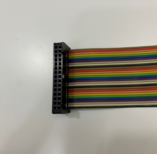 Cáp Bẹ Nhiều Mầu IDC Rainbow Wire Flat Ribbon Cable 30 Pin Connector Type A FC/FC Connector 2.54mm Pitch Dài 0.2M