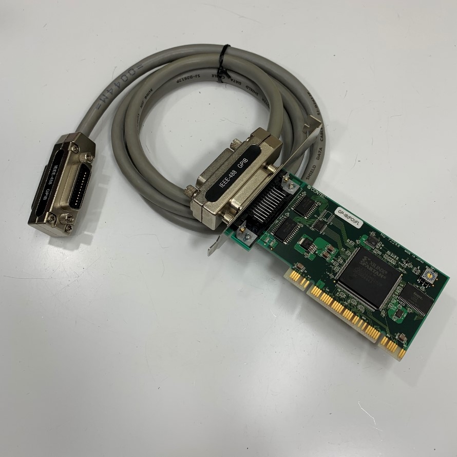 Combo Card Contec GPIB PCI FL IEEE-488.2 GPIB Interface Board 7224A + Cáp SUNG JIN IEEE 488.2 GPIB CN24 Pin Male to Female Cable Dài 1M 3.3ft