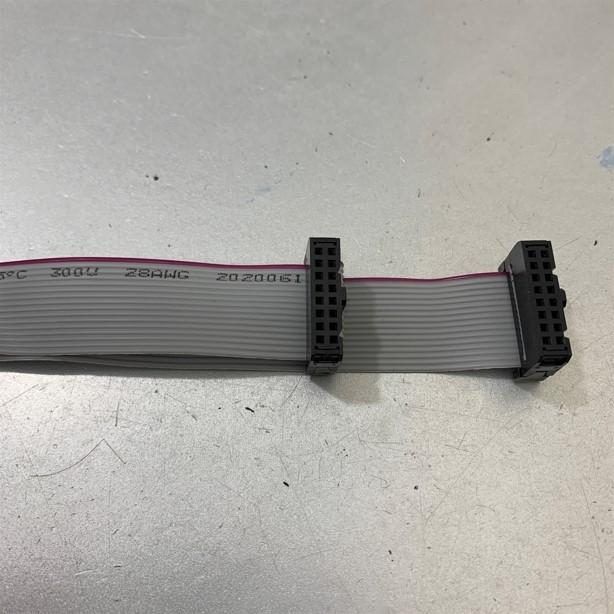 Cáp 16 Pin Flat Ribbon Cable Female to Female 2x8P 16 Wire Dài 20Cm IDC Pitch 2.54mm - Cable Pitch 1.27mm For HMI Panel CMC CNC PLC