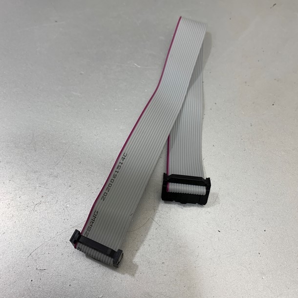 Cáp 16 Pin Flat Ribbon Cable Female to Female 2x8P 16 Wire Dài 20Cm IDC Pitch 2.54mm - Cable Pitch 1.27mm For HMI Panel CMC CNC PLC