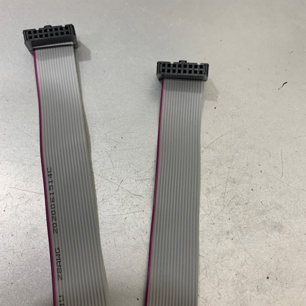 Cáp 16 Pin Flat Ribbon Cable Female to Female 2x8P 16 Wire Dài 50Cm IDC Pitch 2.54mm - Cable Pitch 1.27mm For HMI Panel CMC CNC PLC