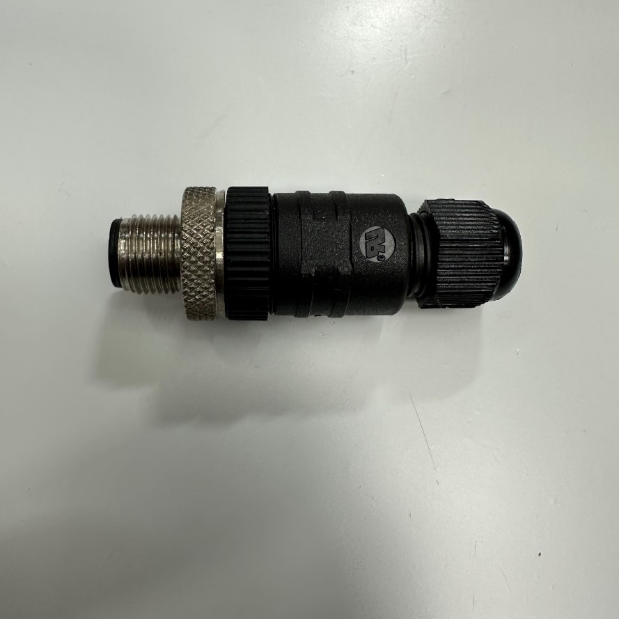 Đầu Jack Lumberg Automation Connector M12 A-Coded 5 Pin Male Straight IP65, IP67, RSC Series For Industrial Sensor Cable M12 Connector Circular