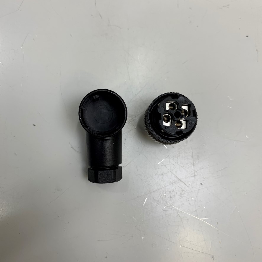 Đầu Jack Metabee Connector M12 A-Coded 4 Pin Male Right Angle Nickel Plated Screw Terminal Straight For Circular Industrial M12 Connector
