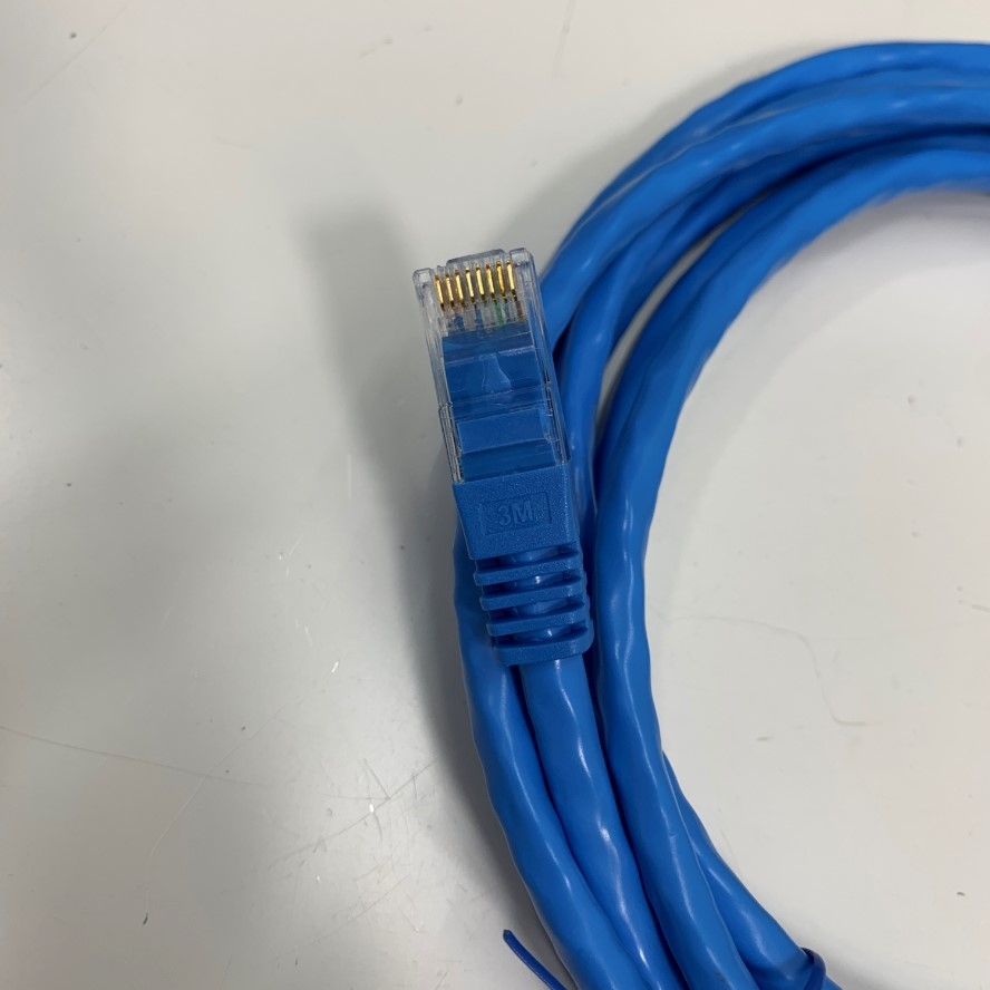 Cáp Mạng Đúc OEM UC-CMC030-01A Dài 3M 10ft Cable Blue CAT6 UTP 24AWG Industrial Ethernet Gigabit RJ45 For HMI PLC Ethernet RJ45 Cable