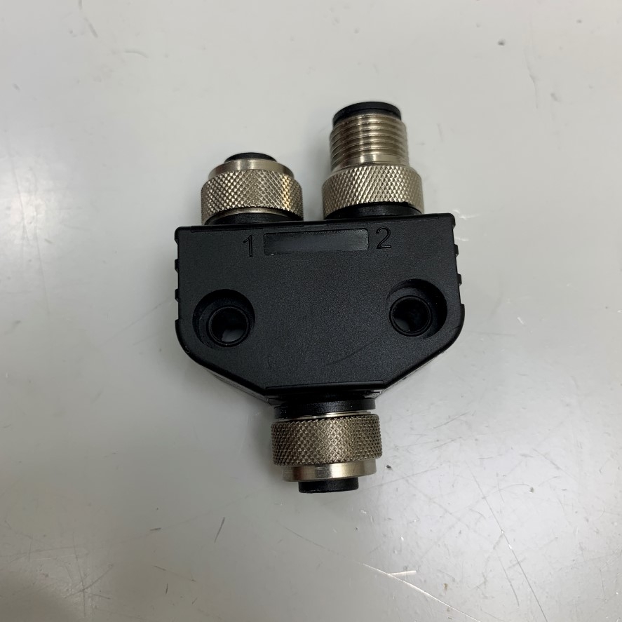Đầu Jack T-Coupler 103009361 SD-Y Power Adapter Schmersal Connector M12 A-Code 8 Pin Female to 2x M12 8 Pin Female/Male