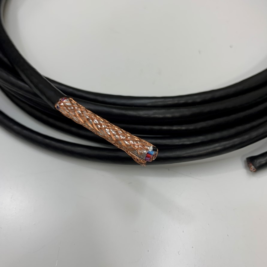 Cáp Tín Hiệu Chống Nhiễu Signal Control Cable 6PR 12 Core x 0.26mm² Bare Copper OD 6.5mm Dài 1 Meter For Encoder Servo, Robot, Servo Driver I/O Data