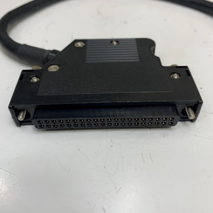 Cáp 0.3M 1ft Cable 45 Degree Connector A6CON1 40 Pin Plug 40 Core Bare Wire Open End For Omron Mitsubishi PLC