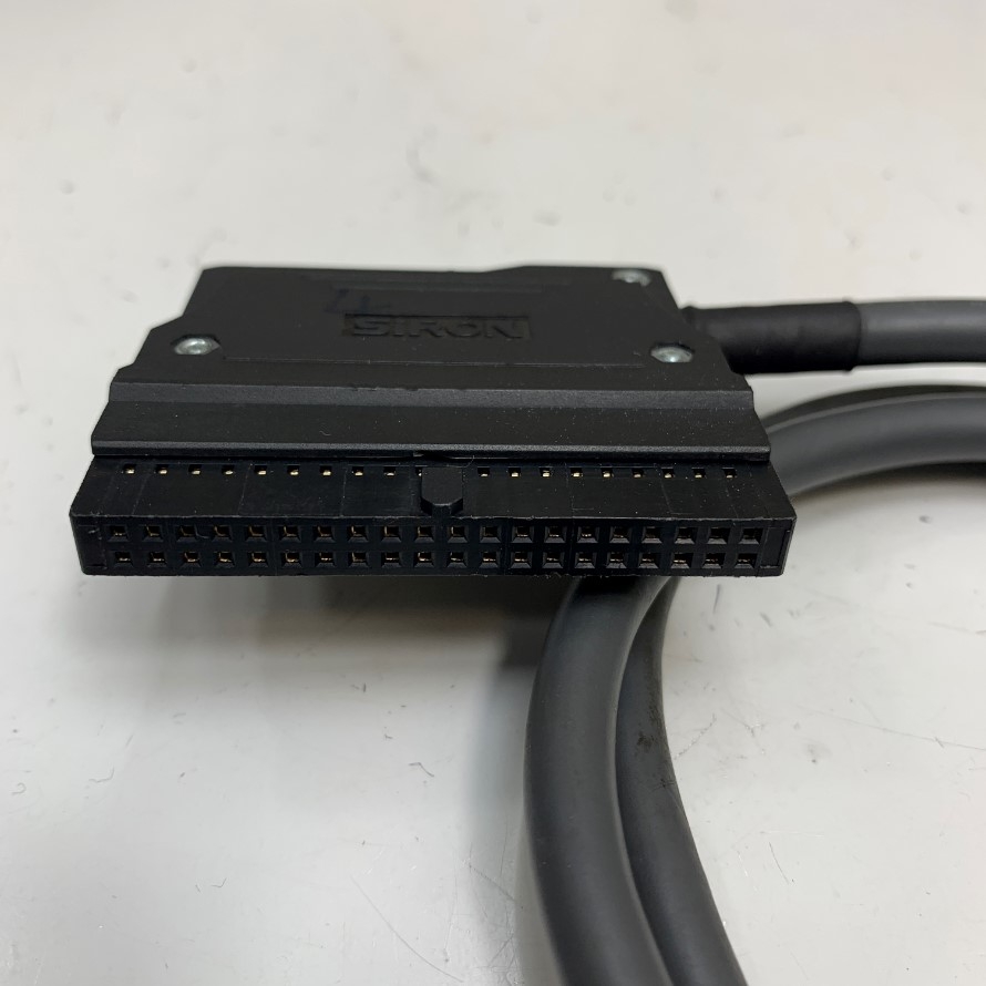 Cáp 1M 3.3ft Original Siron Cable 45 Degree Connector IDC 40 Pin Female 2 Rows 2.54mm Pitch to 40 Core Bare Wire Open End For For Keyence Omron Mitsubishi PLC