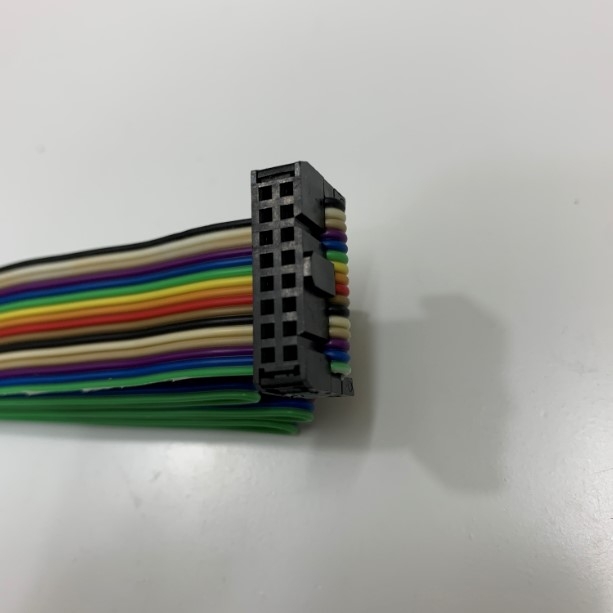 Cáp Dài 1.5M 5ft 16 Pin IDC FC 2*8 Pitch 2.54mm Flat Ribbon Data Rainbow Color 16 Wire x 1.27mm Cable 28AWG 105°C 300V For Machines, PLC, Digital I/O Board