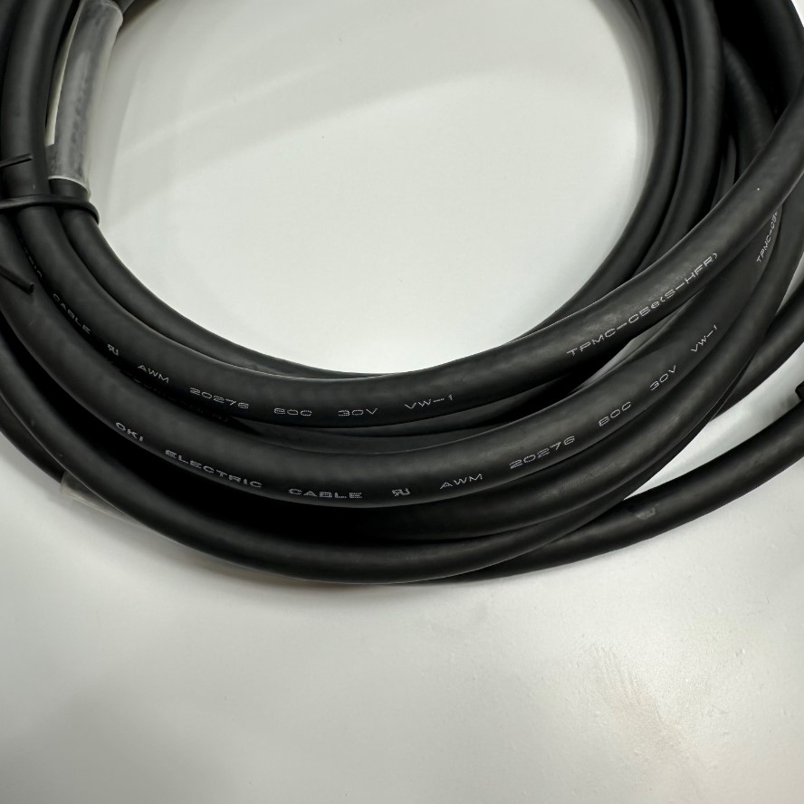 Cáp 4M 13.3ft OKI ELECTRIC GigE Flexible CAT5E S/STP PoE Power Ethernet RJ45 Screw Locking Cable For Hikrobot, Basler, Omron, Keyence Vision Gigabit GigE Data Transmission Interface Industrial Camera