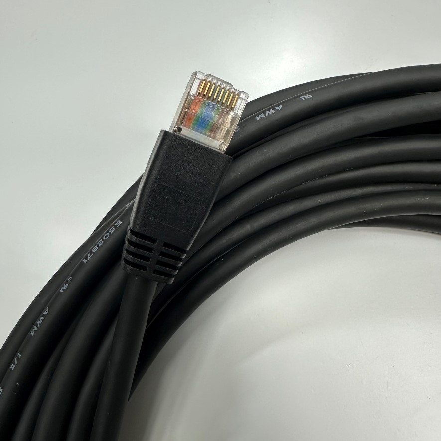 Cáp 10M 33ft MV-ACG-RJ45s-RJ45-SF-10m OD 6.2mm GigE Flexible CAT5E S/STP PoE Power Ethernet RJ45 Screw Locking Cable For Hikrobot, Basler, Omron, Keyence Vision 10 Gigabit GigE Data Industrial Camera