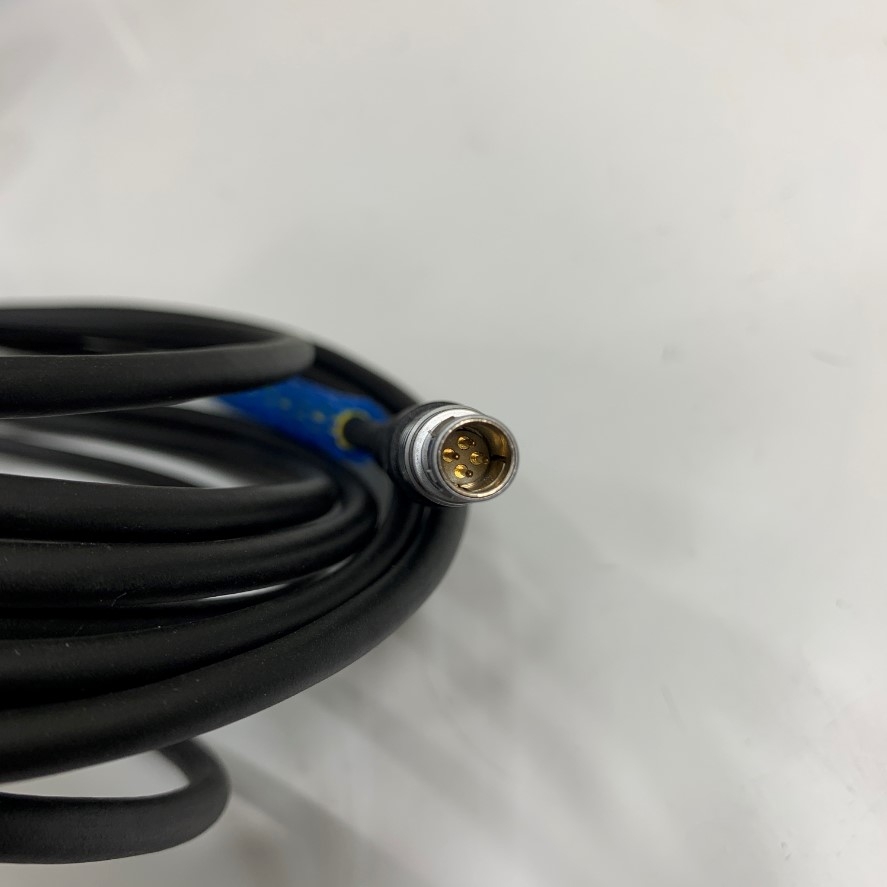 Cáp BINDER M16 DIN 5 Pin Male to LEMO FGG 0B4 4 Pin Male Connection Cable Dài 4.5M 15ft