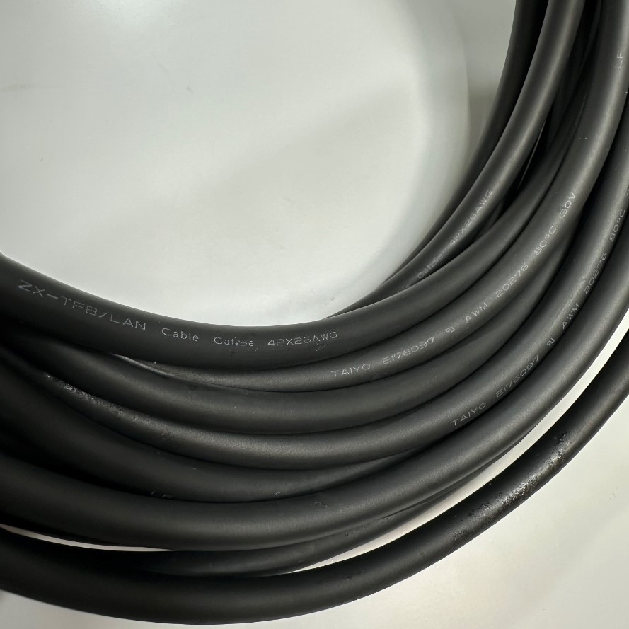 Cáp MV-ACG-RJ45s-RJ45-SF-10M 33ft OD 7.0mm GigE Flexible CAT5E S/STP PoE Power Ethernet RJ45 Screw Locking Cable For Hikrobot, Basler, Omron, Keyence Vision Gigabit GigE Data Industrial Camera