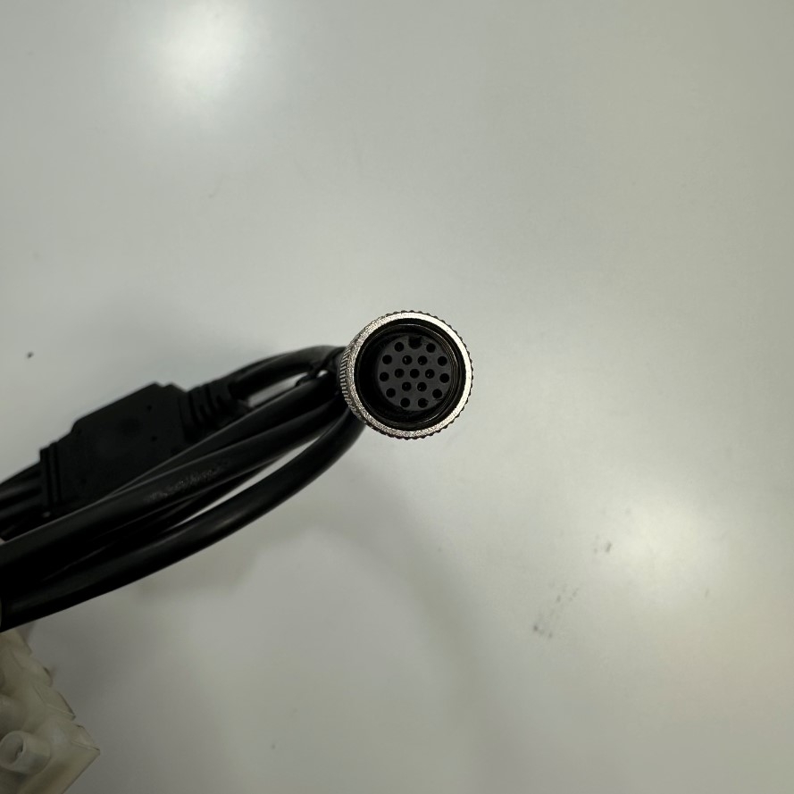 Cáp 1M 3.3ft Datalogic PW-CAB-1051 Cable M12 17 Pin A-Code Female to USB&DC&TRIG For Datalogic Matrix120 I/O Cable