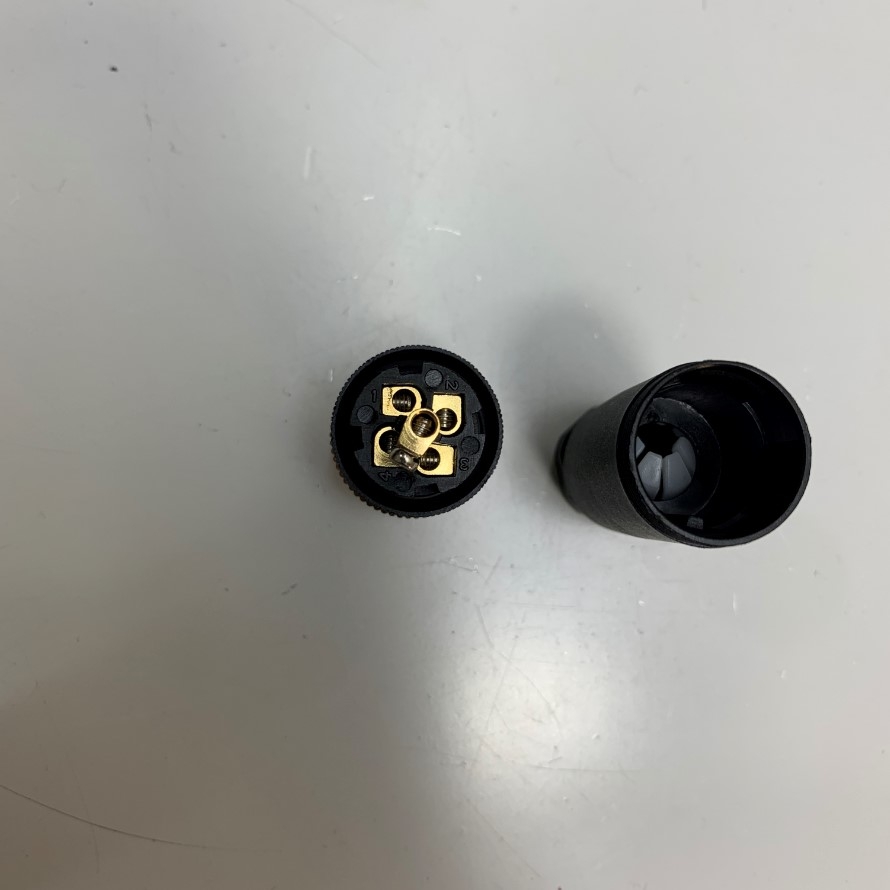 CAZN Jack Connector M12 5 Pin Male A-Coded 120Ω Gold Plated Screw Terminal Straight For Circular Industrial M12 Connector