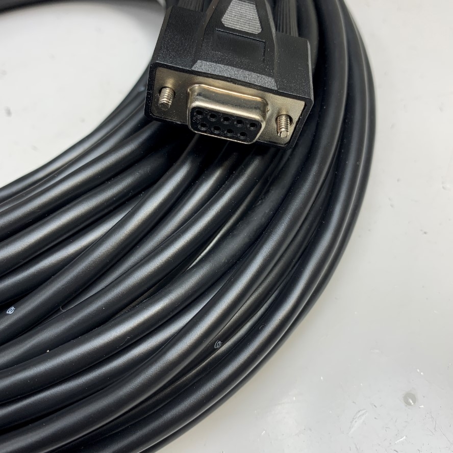 Cáp 30M 100ft RS-232C Communication Shielded Interface Null Modem Cable DB9 Female to Female Cross Line Cable For Industrial Serial Data Transfer witch Computer