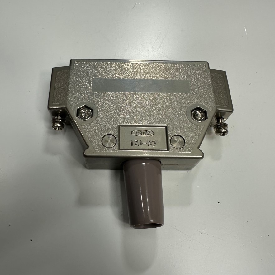 Vỏ Ốp DDK 17J-37 Connector Plug Metal Shell Silver For D-Sub DB37 37 Pin Plastic Hood Cover For DB37 2 Row, HD62 3 Row Hood Kit