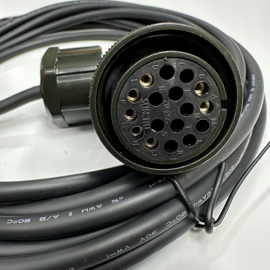 Cáp 5M 17ft S6-L-P21-5.0-T Servo Motor Coding Cable Inovance Servo High Power Encoder Line Connector Sunchu 20-29S 17 Pin Female to DB9 Male