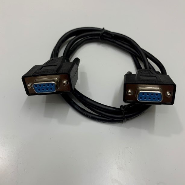 Combo Cáp Truyền Dữ Liệu RS-232 DB9 Female to Female Null Modem Cable Dài 1M + USB to RS232 Converter - 6ft For Communication PLC, HMI, Industrial Laser Clean Với Computer Laptop